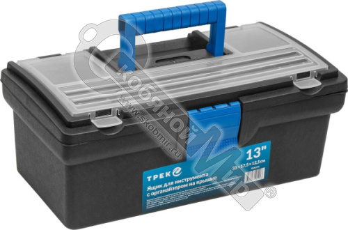 Ящик для инструмента 33х175х125 мм (13"), пластмассовый с органайзером, ТРЕК,  20190 