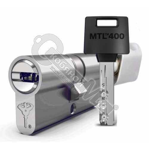 Цилиндр Mul-T-Iock MTL 400 L  95 ТФ (55х40Т) ключ-вертушка,никель