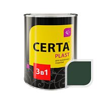 Грунт-эмаль "CERTA-PLAST"  "3в1" по ржавчине зеленый мох (0,8кг)