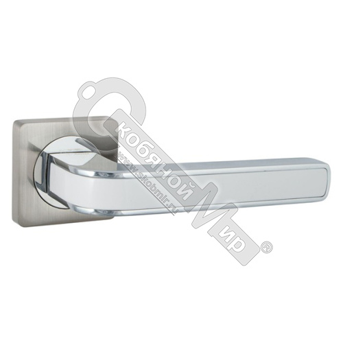 Дверные ручки S-Locked A-115 CP/White круг хром глянец 120541 (20)