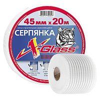 Сетка строительная самоклеящаяся Серпянка-45/43ммх20м X-Glass 173012